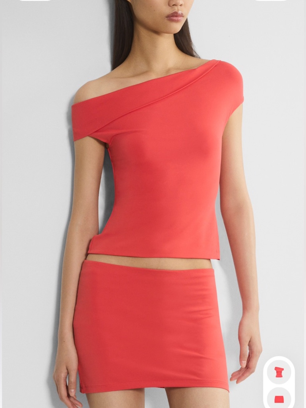 Aritzia Original Contour Ravish Top in Cherry Off Shoulder Tank New - Picture 4 of 10
